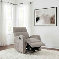 Hamilton Chenille Manual Recliner Sand - Home & Sleep Outlet