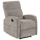 Hamilton Chenille Manual Recliner Sand - Home & Sleep Outlet