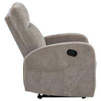 Hamilton Chenille Manual Recliner Sand - Home & Sleep Outlet