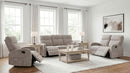 Hamilton Chenille Manual Recliner Sand - Home & Sleep Outlet