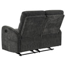 Hamilton 2-piece Chenille Manual Reclining Sofa Set Charcoal Grey - Home & Sleep Outlet