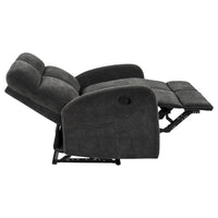 Hamilton 2-piece Chenille Manual Reclining Sofa Set Charcoal Grey - Home & Sleep Outlet
