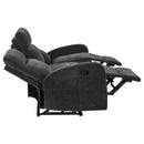 Hamilton 3-piece Chenille Manual Reclining Sofa Set Charcoal Grey - Home & Sleep Outlet