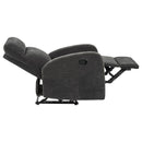 Hamilton 3-piece Chenille Manual Reclining Sofa Set Charcoal Grey - Home & Sleep Outlet