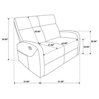 Hamilton 3-piece Chenille Manual Reclining Sofa Set Charcoal Grey - Home & Sleep Outlet