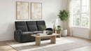 Hamilton Chenille Manual Reclining Sofa Charcoal Grey - Home & Sleep Outlet