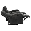 Hamilton Chenille Manual Reclining Sofa Charcoal Grey - Home & Sleep Outlet