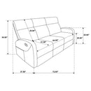 Hamilton Chenille Manual Reclining Sofa Charcoal Grey - Home & Sleep Outlet