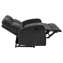 Hamilton Chenille Manual Reclining Loveseat Charcoal Grey