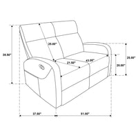 Hamilton Chenille Manual Reclining Loveseat Charcoal Grey