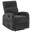 Hamilton Chenille Manual Recliner Charcoal Grey