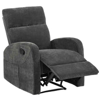 Hamilton Chenille Manual Recliner Charcoal Grey