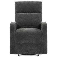 Hamilton Chenille Manual Recliner Charcoal Grey