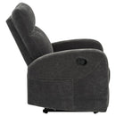 Hamilton Chenille Manual Recliner Charcoal Grey