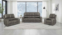 Brickston 3-piece Triple Power Reclining Sofa Set Charcoal