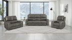 Brickston Triple Power Reclining Sofa Charcoal