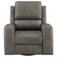 Brickston Triple Power Swivel Glider Recliner Charcoal
