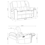 Brickston 3-piece Triple Power Reclining Sofa Set Grey
