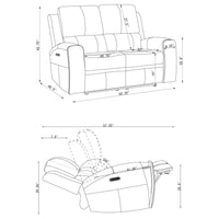 Brickston 3-piece Triple Power Reclining Sofa Set Grey