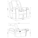 Brickston 3-piece Triple Power Reclining Sofa Set Grey