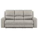 Brickston Triple Power Reclining Sofa Grey