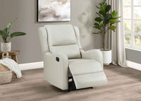 Kelsey Upholstered English Arm Recliner Chair Ivory