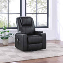 Armstrong Upholstered Power Lift Massage Recliner Espresso