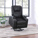 Armstrong Upholstered Power Lift Massage Recliner Espresso