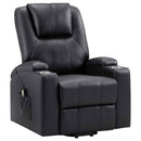 Armstrong Upholstered Power Lift Massage Recliner Espresso