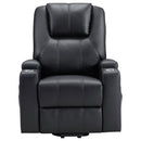 Armstrong Upholstered Power Lift Massage Recliner Espresso
