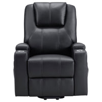 Armstrong Upholstered Power Lift Massage Recliner Espresso