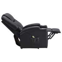 Armstrong Upholstered Power Lift Massage Recliner Espresso