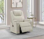 Home & Sleep Outlet - Armstrong Upholstered Power Lift Massage Recliner Ivory