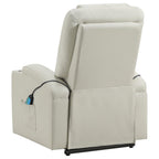 Home & Sleep Outlet - Armstrong Upholstered Power Lift Massage Recliner Ivory