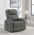 Home & Sleep Outlet - Armstrong Upholstered Power Lift Massage Recliner Grey