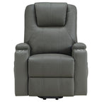 Home & Sleep Outlet - Armstrong Upholstered Power Lift Massage Recliner Grey