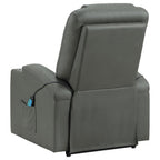 Home & Sleep Outlet - Armstrong Upholstered Power Lift Massage Recliner Grey