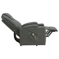 Armstrong Upholstered Power Lift Massage Recliner Grey