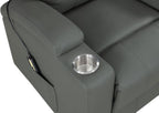 Home & Sleep Outlet - Armstrong Upholstered Power Lift Massage Recliner Grey
