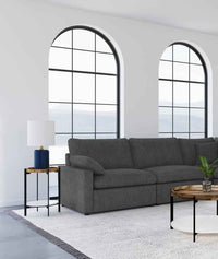 Collins Modular Armless Chair Dark Grey