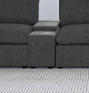 Collins Upholstered Modular Storage Console Dark Grey