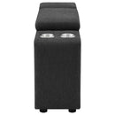 Collins Upholstered Modular Storage Console Dark Grey