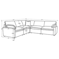 Collins 5-piece Modular Power Reclining Sectional Dark Grey