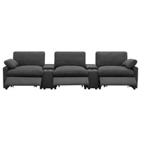Collins 5-Piece Power Reclining Home Theater Seating Dark Grey