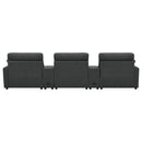 Collins 5-Piece Power Reclining Home Theater Seating Dark Grey