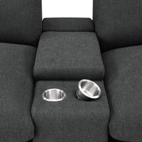 Collins 5-Piece Power Reclining Home Theater Seating Dark Grey