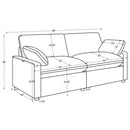 Collins Modular Power Loveseat Dark Grey