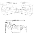 Bahrain 6-piece Modular Power Reclining Sectional Charcoal