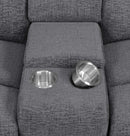 Bahrain Upholstered Power Loveseat Charcoal