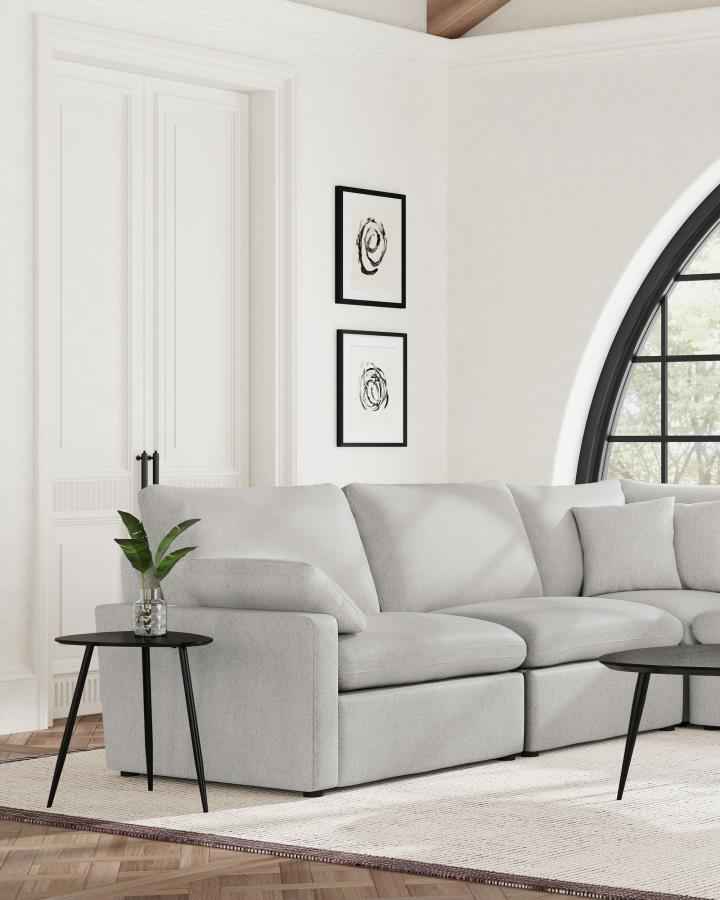 Collins Modular Armless Chair Grey